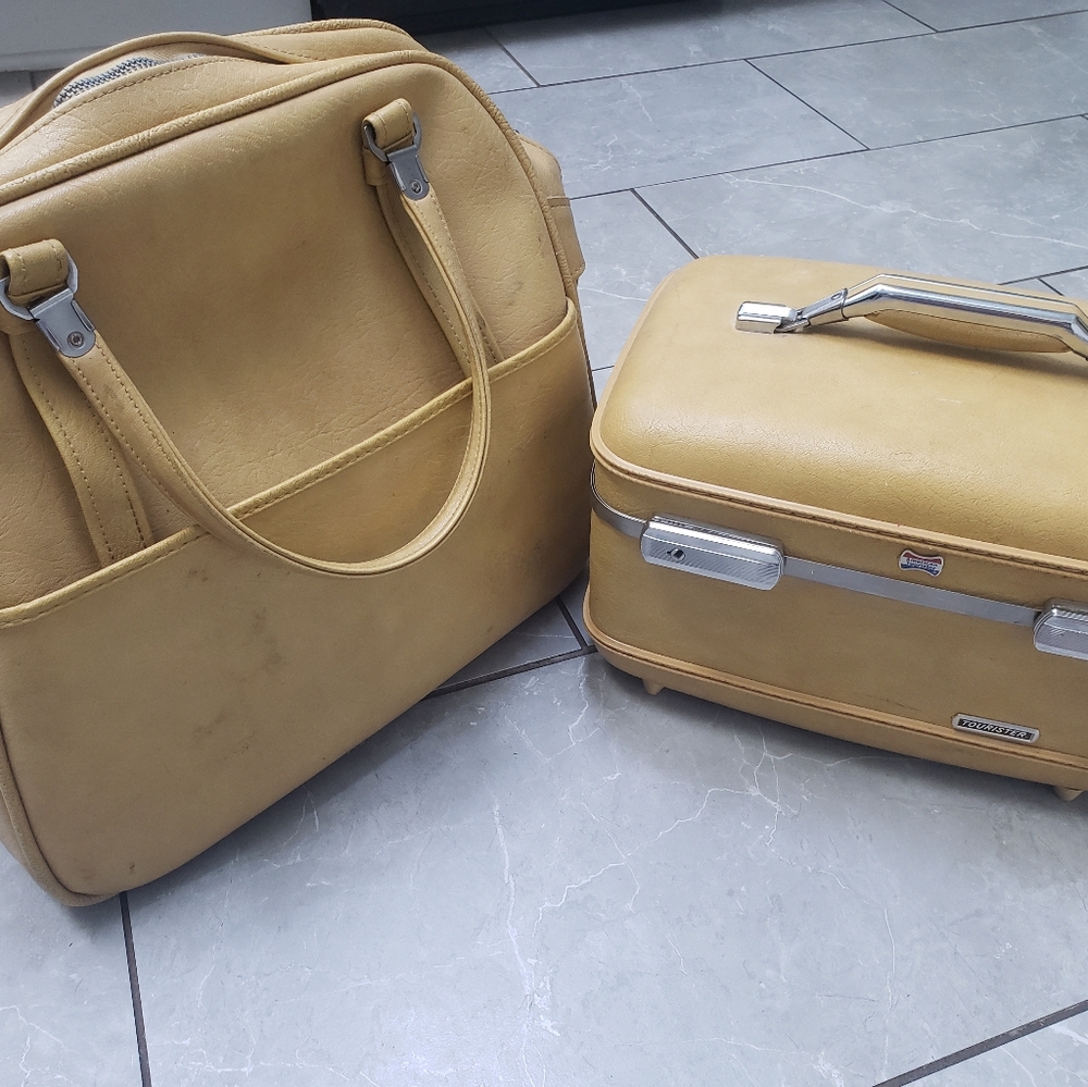 Vintage American Tourister Luggage Set, Tan